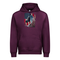 Mauve Wine patriotic horse american flag   horse vintage Urban Hoodie - linhVisuals