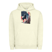Pigment Pistachio patriotic horse american flag   horse vintage Urban Hoodie - linhVisuals