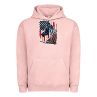 Pigment Salmon patriotic horse american flag   horse vintage Urban Hoodie - linhVisuals