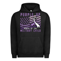Pigment Black purple up month of the military child Urban Hoodie - linhVisuals