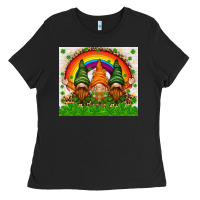 St. Patrick's Day Gnomies Tumbler Ladies Tee | Teevron