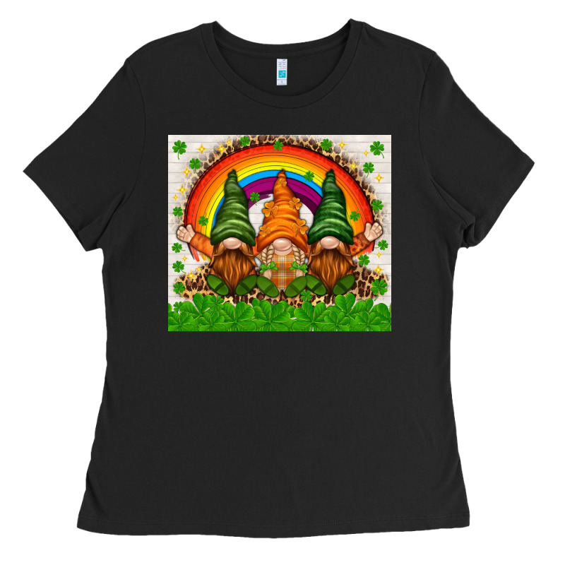 St. Patrick's Day Gnomies Tumbler Ladies Tee by HowdyJamesFarm | Teevron