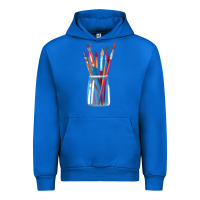 Cobalt Paint Brushes Urban Hoodie - linhVisuals