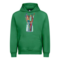 Emerald Paint Brushes Urban Hoodie - linhVisuals