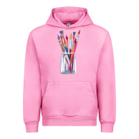 Fuchsia Pink Paint Brushes Urban Hoodie - linhVisuals