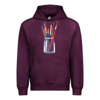 Mauve Wine Paint Brushes Urban Hoodie - linhVisuals