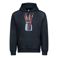 Navy Paint Brushes Urban Hoodie - linhVisuals