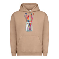 Pigment Burro Paint Brushes Urban Hoodie - linhVisuals