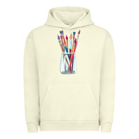 Pigment Pistachio Paint Brushes Urban Hoodie - linhVisuals