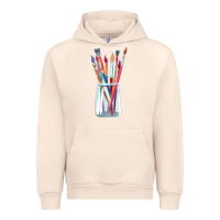Sandshell Paint Brushes Urban Hoodie - linhVisuals