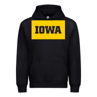 Black University of Iowa, UIowa, Iowa, apparel Urban Hoodie - linhVisuals