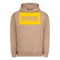 Pigment Burro University of Iowa, UIowa, Iowa, apparel Urban Hoodie - linhVisuals