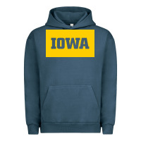 Pigment Midnight Navy University of Iowa, UIowa, Iowa, apparel Urban Hoodie - linhVisuals