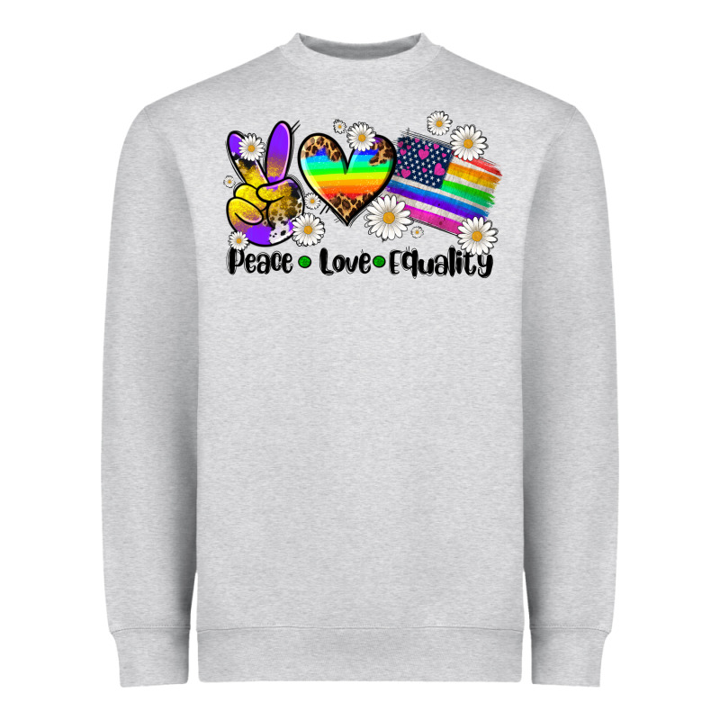 Peace Love  Equality Heavyweight Sweatshirt by AdoDesignShop | Teevron
