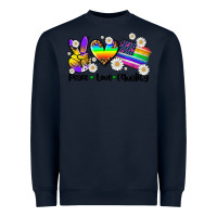 Navy peace love  equality Heavyweight Sweatshirt - AdoDesignShop