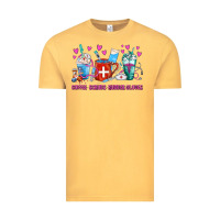 Vintage Mustard Coffee Nurse Repeat Nurse Coffee Cups Vintage Tee - FaDigitalArtStudio