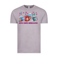 Vintage Zinc Coffee Nurse Repeat Nurse Coffee Cups Vintage Tee - FaDigitalArtStudio