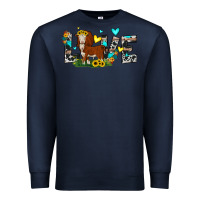 Navy love western cow Premium Sweatshirt - JahusDesignShop