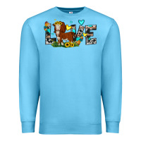 Ocean Blue love western cow Premium Sweatshirt - JahusDesignShop
