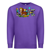 Purple love western cow Premium Sweatshirt - JahusDesignShop