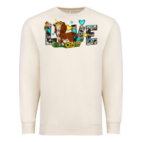 Sandshell love western cow Premium Sweatshirt - JahusDesignShop