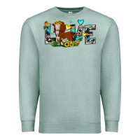 Seafoam love western cow Premium Sweatshirt - JahusDesignShop