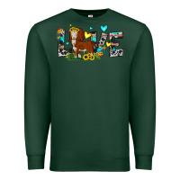 Sports Green love western cow Premium Sweatshirt - JahusDesignShop