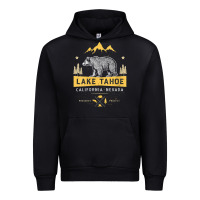 Black womens lake tahoe national park california nevada vintage bear men v n Urban Hoodie - linhVisuals