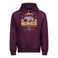Mauve Wine womens lake tahoe national park california nevada vintage bear men v n Urban Hoodie - linhVisuals