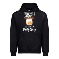 Black cigar smoking tshirt smoking whiskey drinking dad tee gift Urban Hoodie - linhVisuals