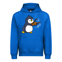 Cobalt penguin playing violin animal Urban Hoodie - linhVisuals