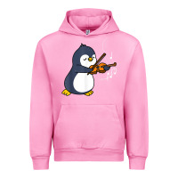 Fuchsia Pink penguin playing violin animal Urban Hoodie - linhVisuals