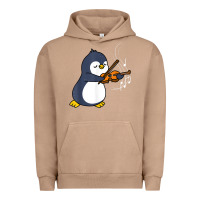 Pigment Burro penguin playing violin animal Urban Hoodie - linhVisuals