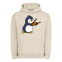 Pigment French Oak penguin playing violin animal Urban Hoodie - linhVisuals