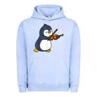 Pigment Grape Ice penguin playing violin animal Urban Hoodie - linhVisuals