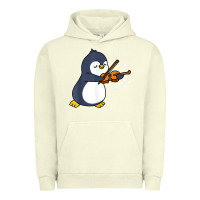 Pigment Pistachio penguin playing violin animal Urban Hoodie - linhVisuals