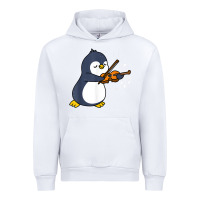 White penguin playing violin animal Urban Hoodie - linhVisuals