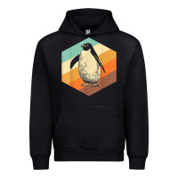 Black penguin retro vintage style penguin Urban Hoodie - linhVisuals