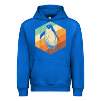 Cobalt penguin retro vintage style penguin Urban Hoodie - linhVisuals