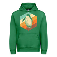 Emerald penguin retro vintage style penguin Urban Hoodie - linhVisuals