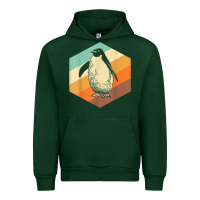 Forest Green penguin retro vintage style penguin Urban Hoodie - linhVisuals