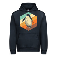 Navy penguin retro vintage style penguin Urban Hoodie - linhVisuals