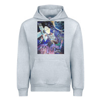 Heather Grey spaceship earth mural Urban Hoodie - linhVisuals