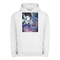 Pigment Lunar Rock spaceship earth mural Urban Hoodie - linhVisuals