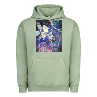 Pigment Oil Green spaceship earth mural Urban Hoodie - linhVisuals