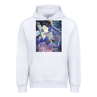 White spaceship earth mural Urban Hoodie - linhVisuals