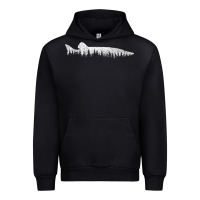 Black musky pine forest fishing angler Urban Hoodie - linhVisuals