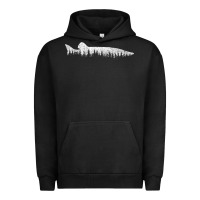 Pigment Black musky pine forest fishing angler Urban Hoodie - linhVisuals