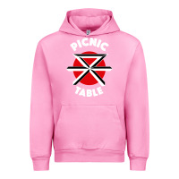 Fuchsia Pink picnic table parody Urban Hoodie - linhVisuals