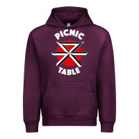 Mauve Wine picnic table parody Urban Hoodie - linhVisuals